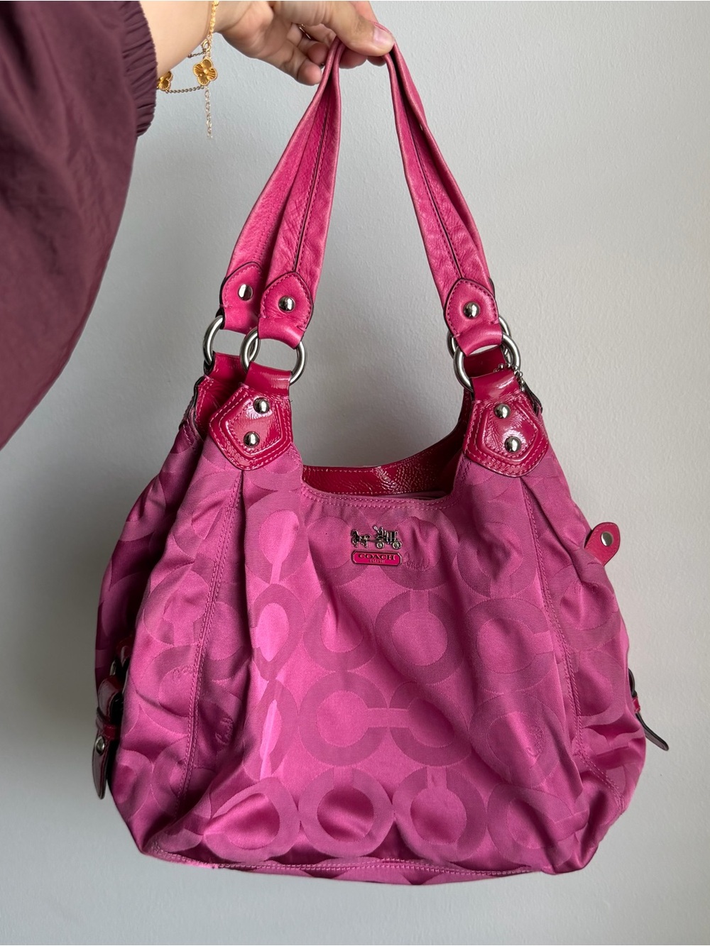 Coach Madison Op Art Maggie Shoulder Bag